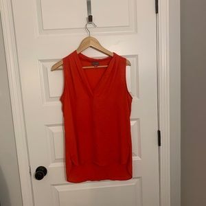 Vince Camuto Orange Sleeveless Blouse/Top Size M